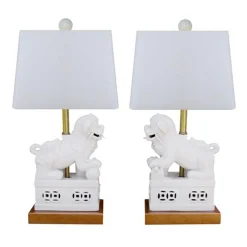 Foo Dog Lamps - Pair