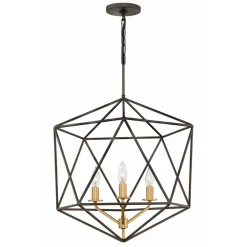 Geometric Gem Chandelier - 3 Light