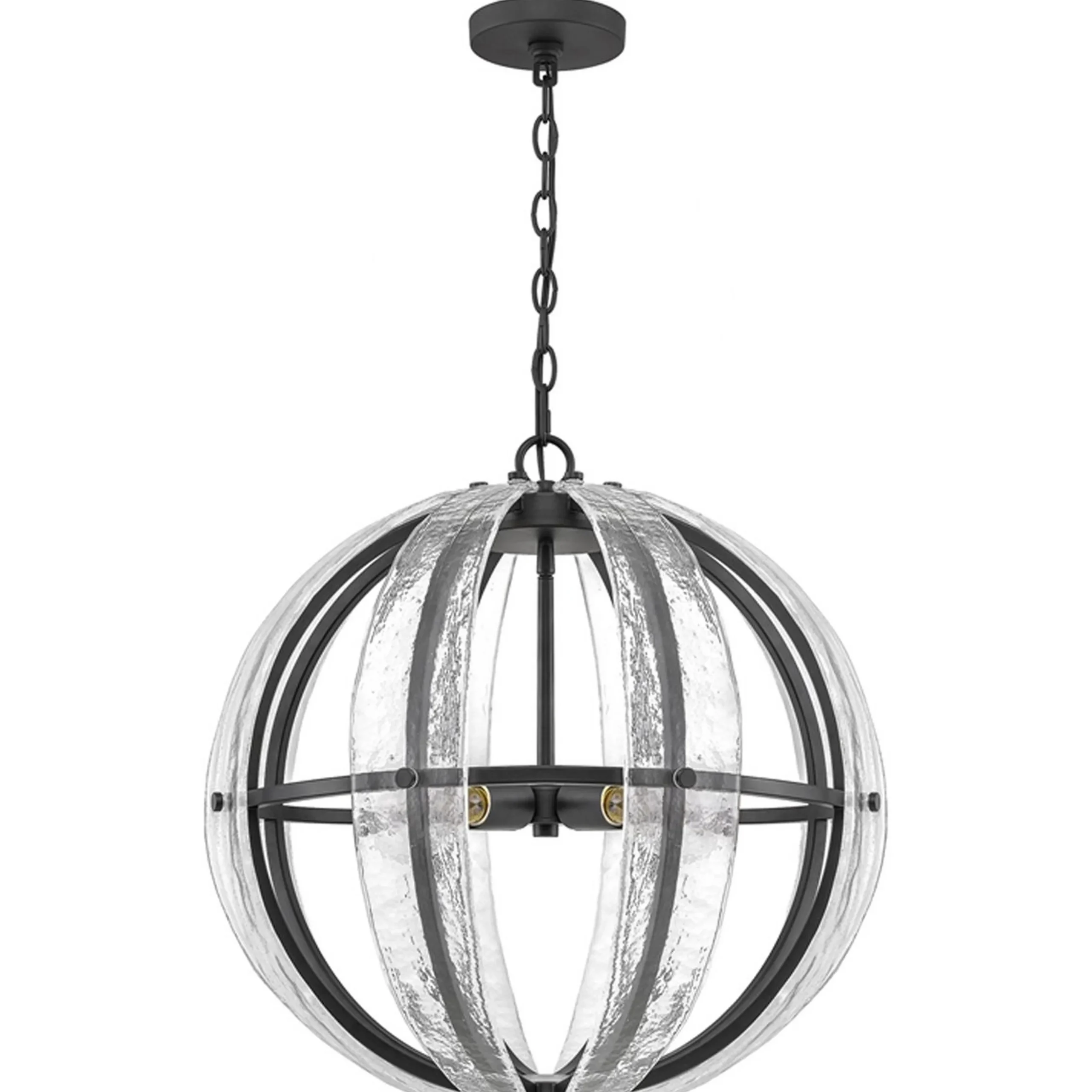 Glass Layered Sphere Chandelier