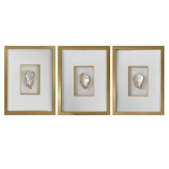 Golden Oyster Set of Three Wall Decor
