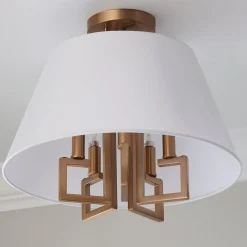 Greek Key Convertible Ceiling Light