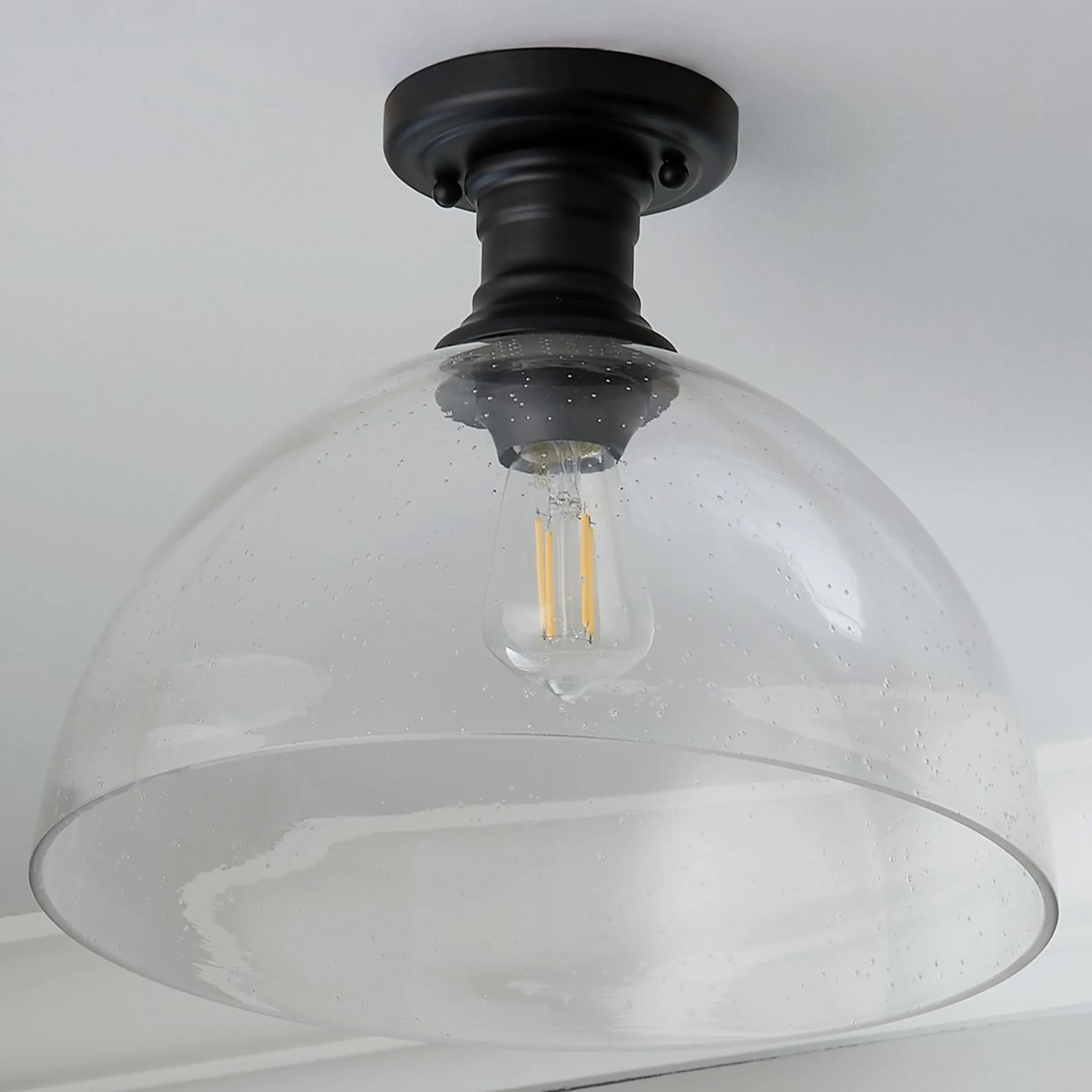 Gwynn Isle Dome Semi-Flush Ceiling Light - Large