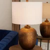 Hammered Copper Table Lamp
