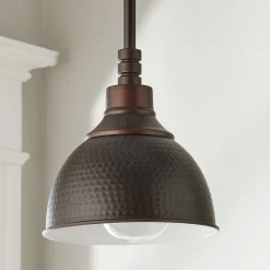 Hammered Metal Pendant Light - Small