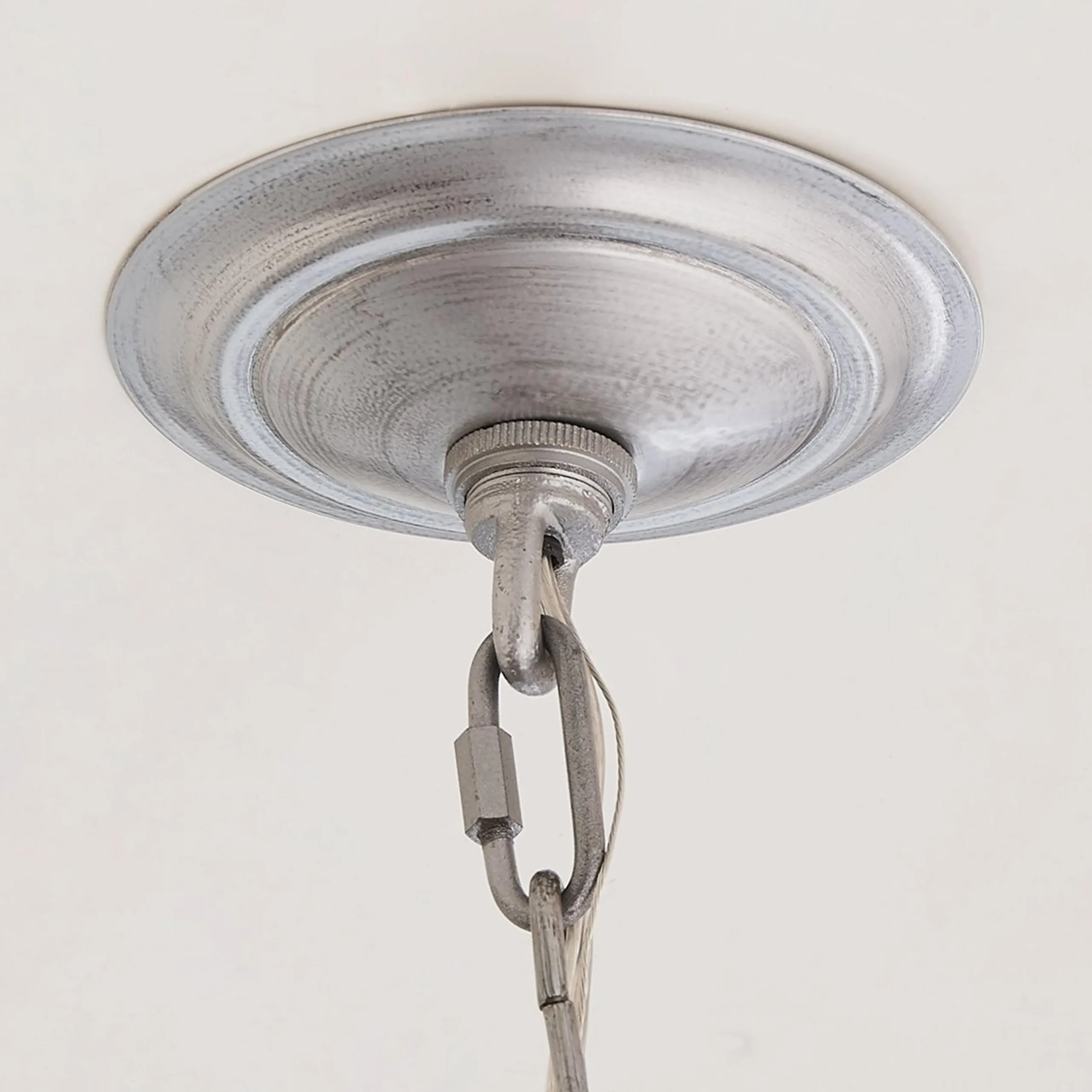 Hammered Steel Oversized Dome Pendant