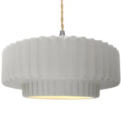 Harmonia Ceramic Pendant - Large - Bisque