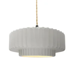 Harmonia Ceramic Pendant - Small - Bisque
