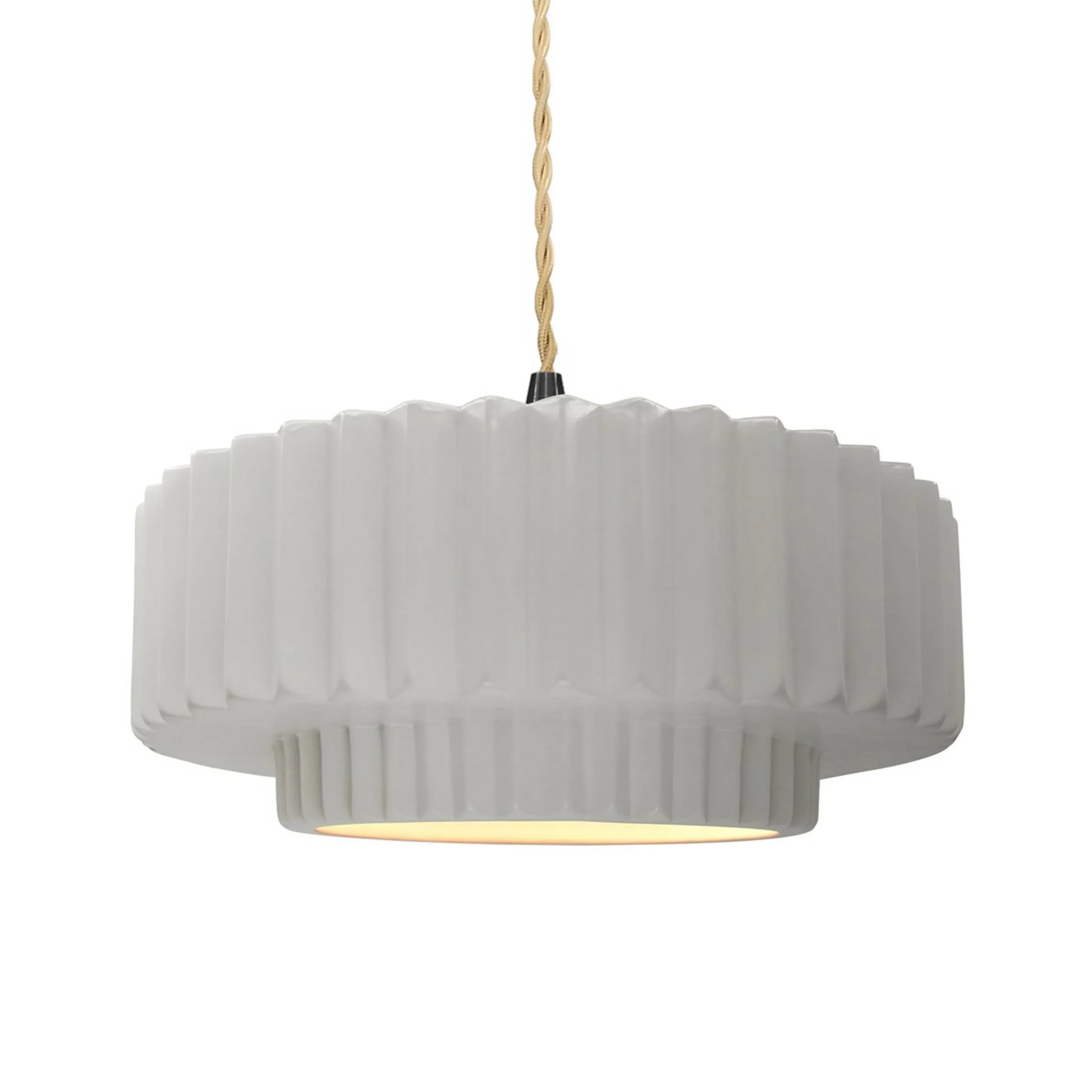 Harmonia Ceramic Pendant - Small - Bisque