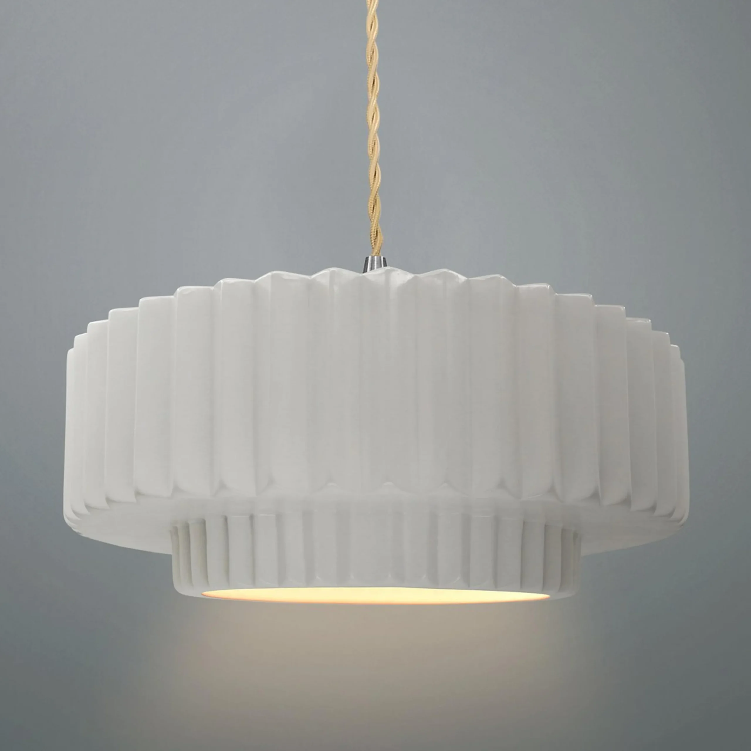 Harmonia Ceramic Pendant - Small - Bisque