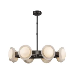 Helenka LED Chandelier - Alabaster Shades