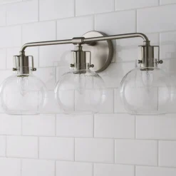 Hinley Seeded Glass Vanity Light - 3 Light