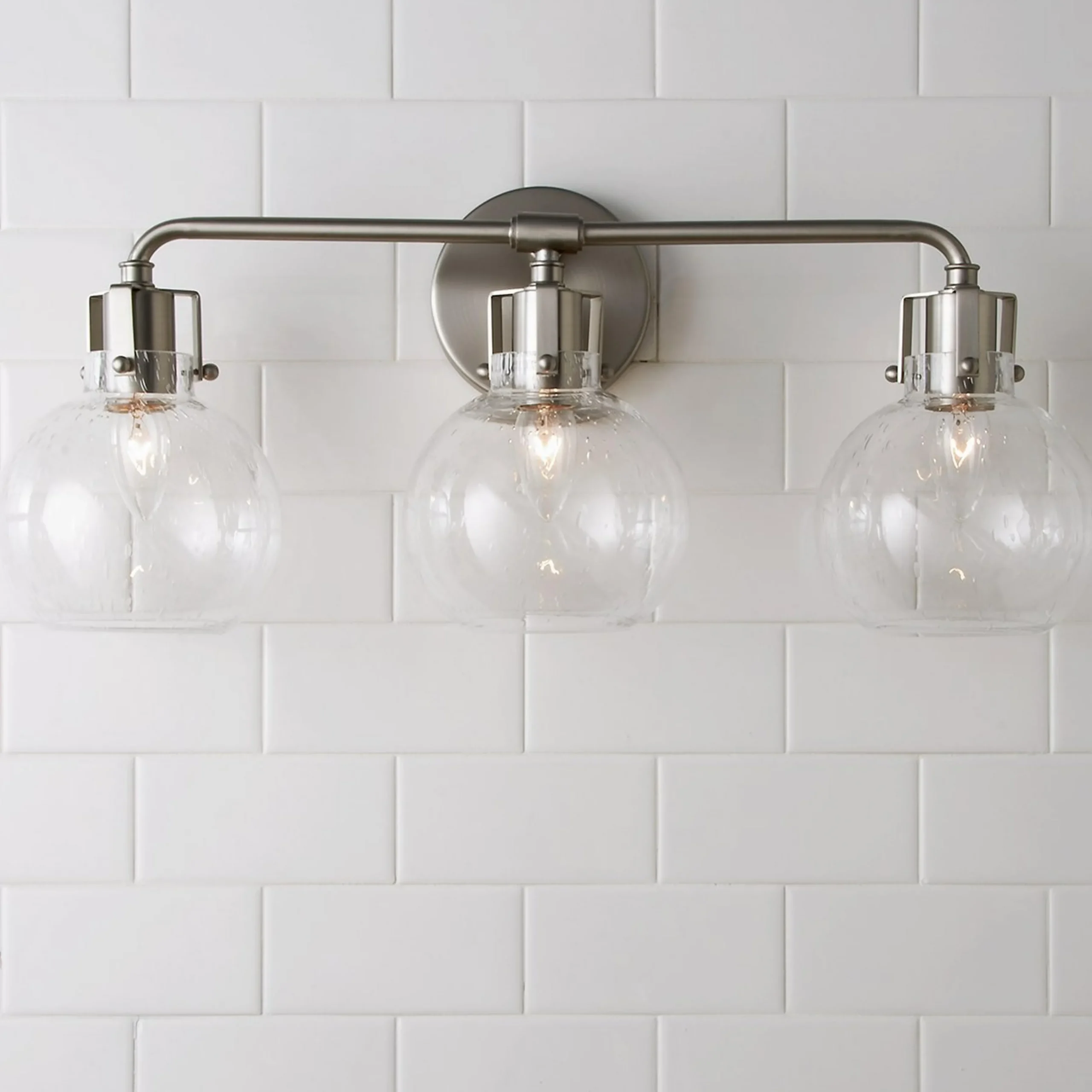 Hinley Seeded Glass Vanity Light - 3 Light