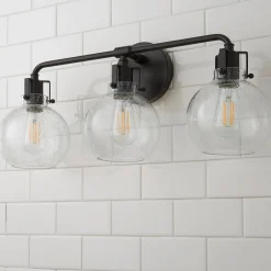 Hinley Seeded Glass Vanity Light - 3 Light