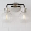 Hinley Seeded Glass Vanity Light - 2 Light