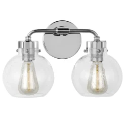 Hinley Seeded Glass Vanity Light - 2 Light