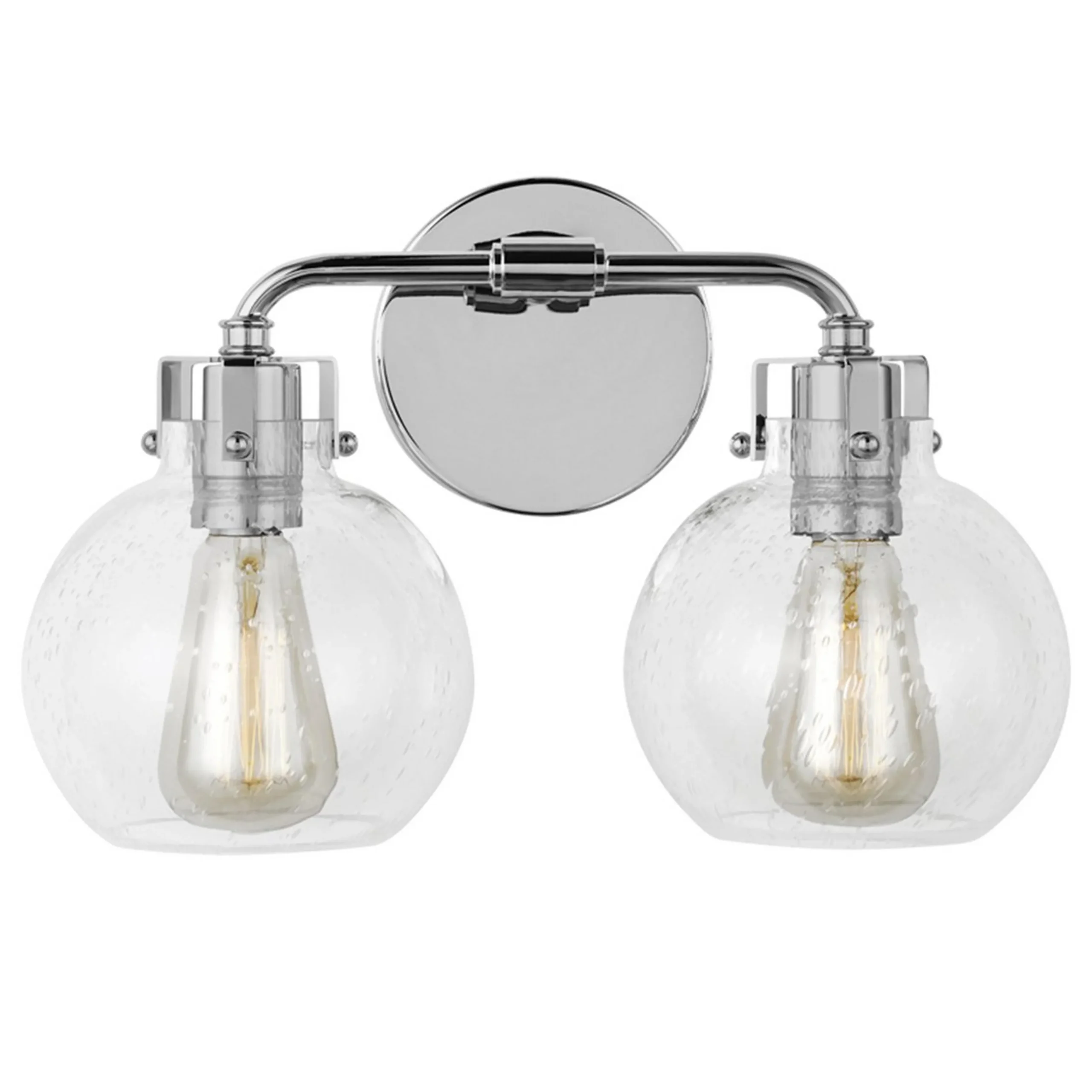 Hinley Seeded Glass Vanity Light - 2 Light
