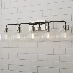 Hinley Seeded Glass Vanity Light - 5 Light