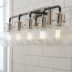 Hinley Seeded Glass Vanity Light - 5 Light