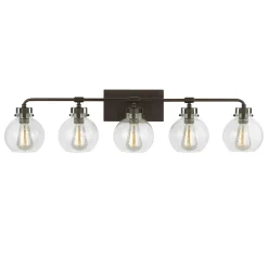 Hinley Seeded Glass Vanity Light - 5 Light