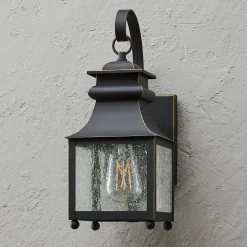 Homesteader Seeded Glass Outdoor Sconce - 1 Light