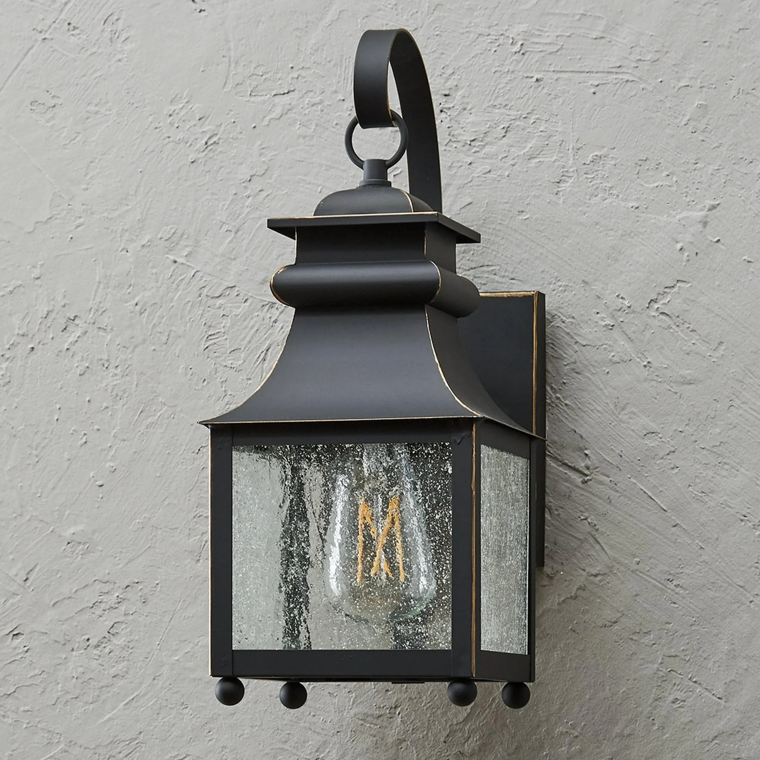 Homesteader Seeded Glass Outdoor Sconce - 1 Light