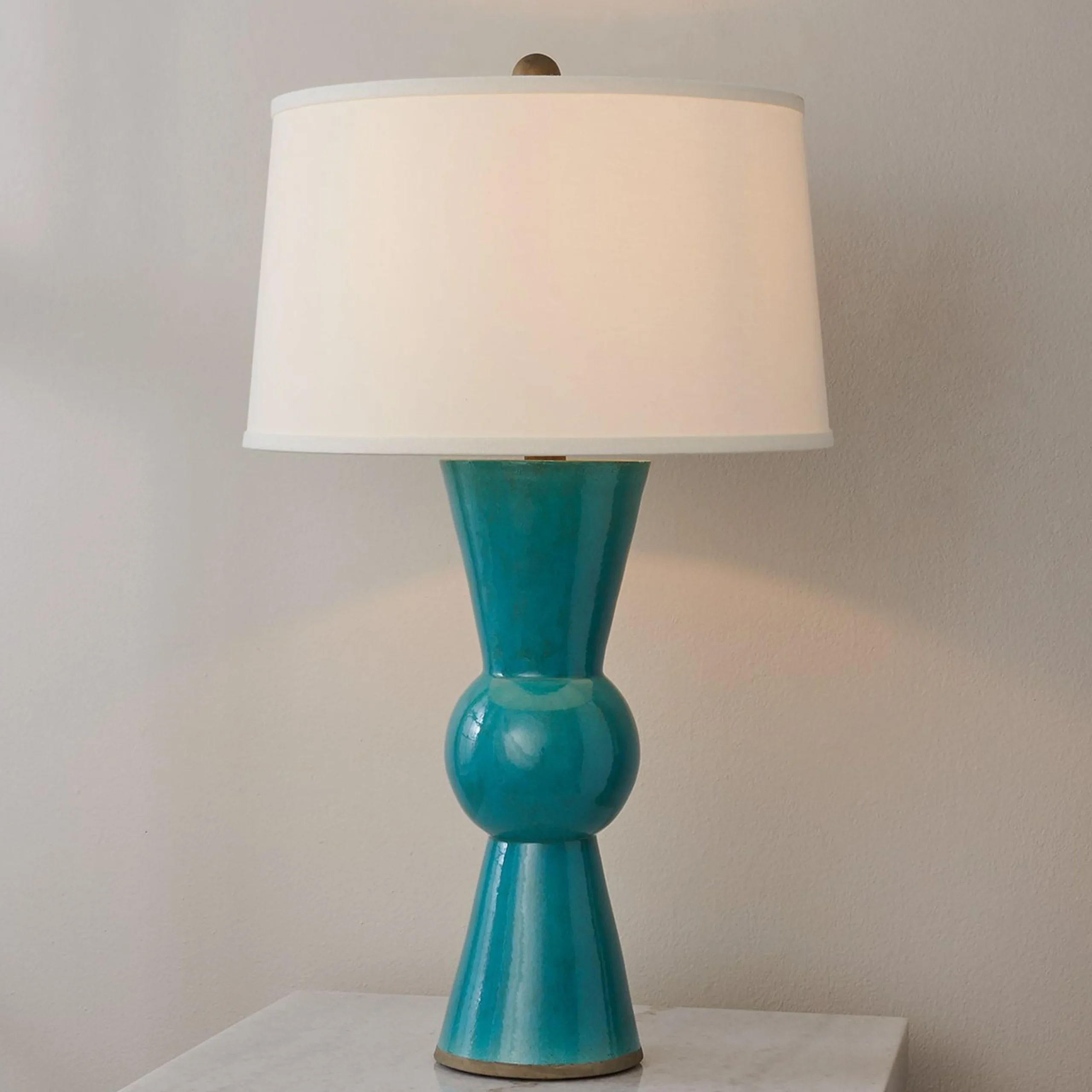Hourglass Ceramic Table Lamp