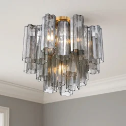 Imondo Semi-Flush Ceiling Light - Smoke
