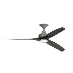 60" Indoor / Outdoor Metal and Wood LED Ceiling Fan