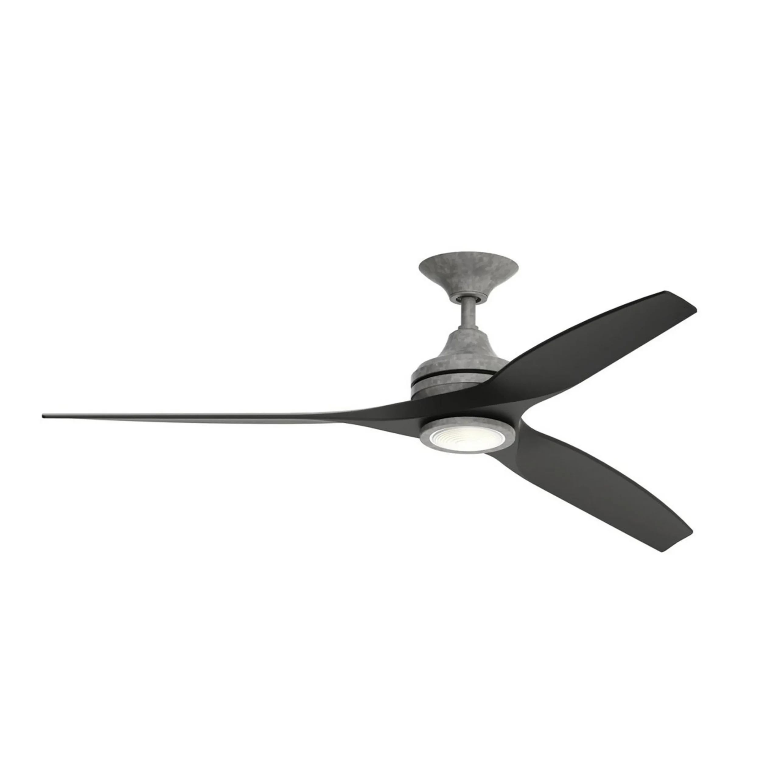 60" Indoor / Outdoor Metal and Wood LED Ceiling Fan