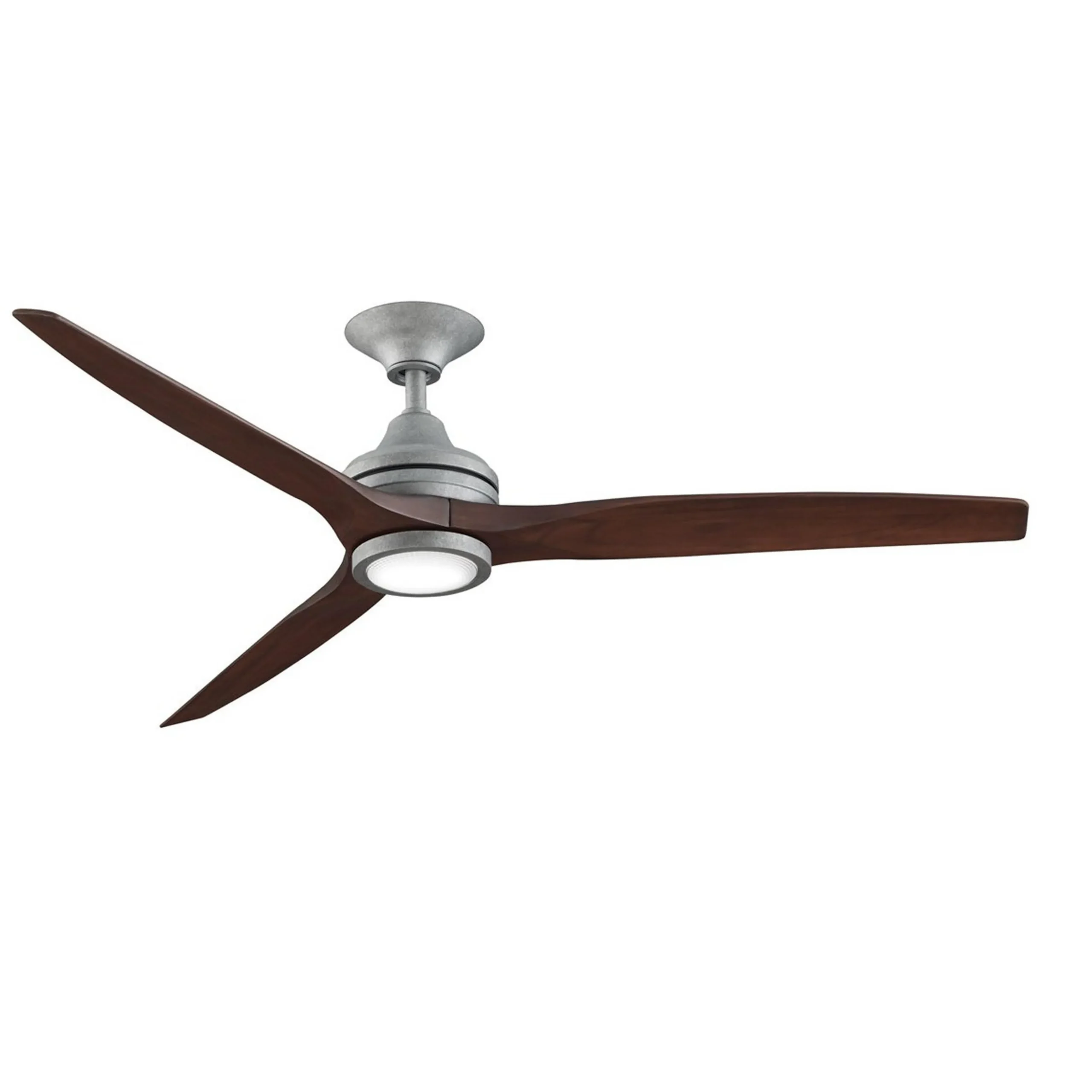 60" Indoor / Outdoor Metal and Wood LED Ceiling Fan