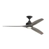 60" Indoor / Outdoor Metal and Wood LED Ceiling Fan