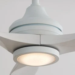 60" Indoor / Outdoor Metal and Wood LED Ceiling Fan