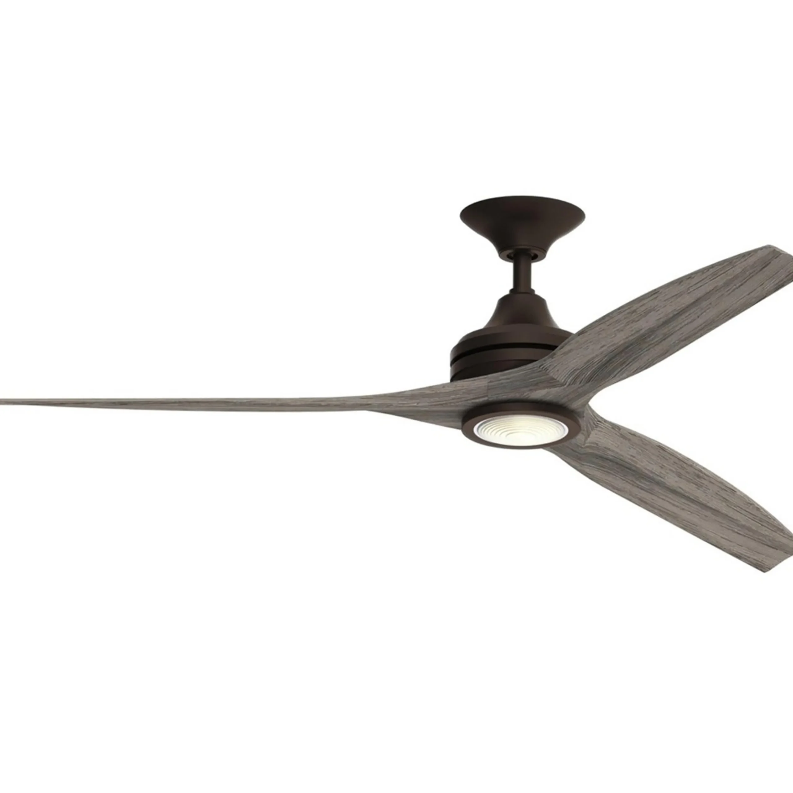 60" Indoor / Outdoor Metal and Wood LED Ceiling Fan