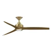 60" Indoor / Outdoor Metal and Wood LED Ceiling Fan