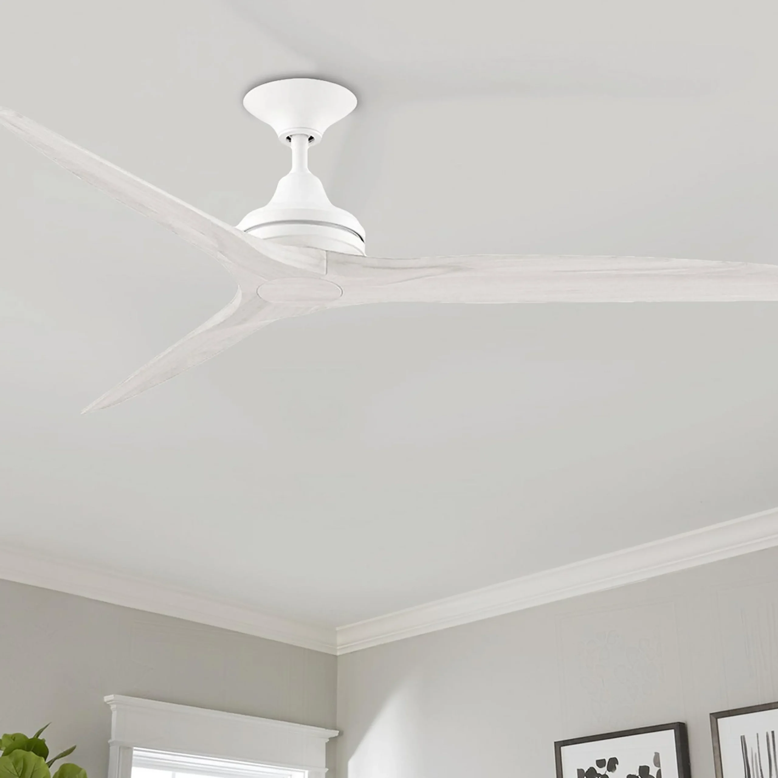 60" Indoor / Outdoor Metal and Wood Ceiling Fan