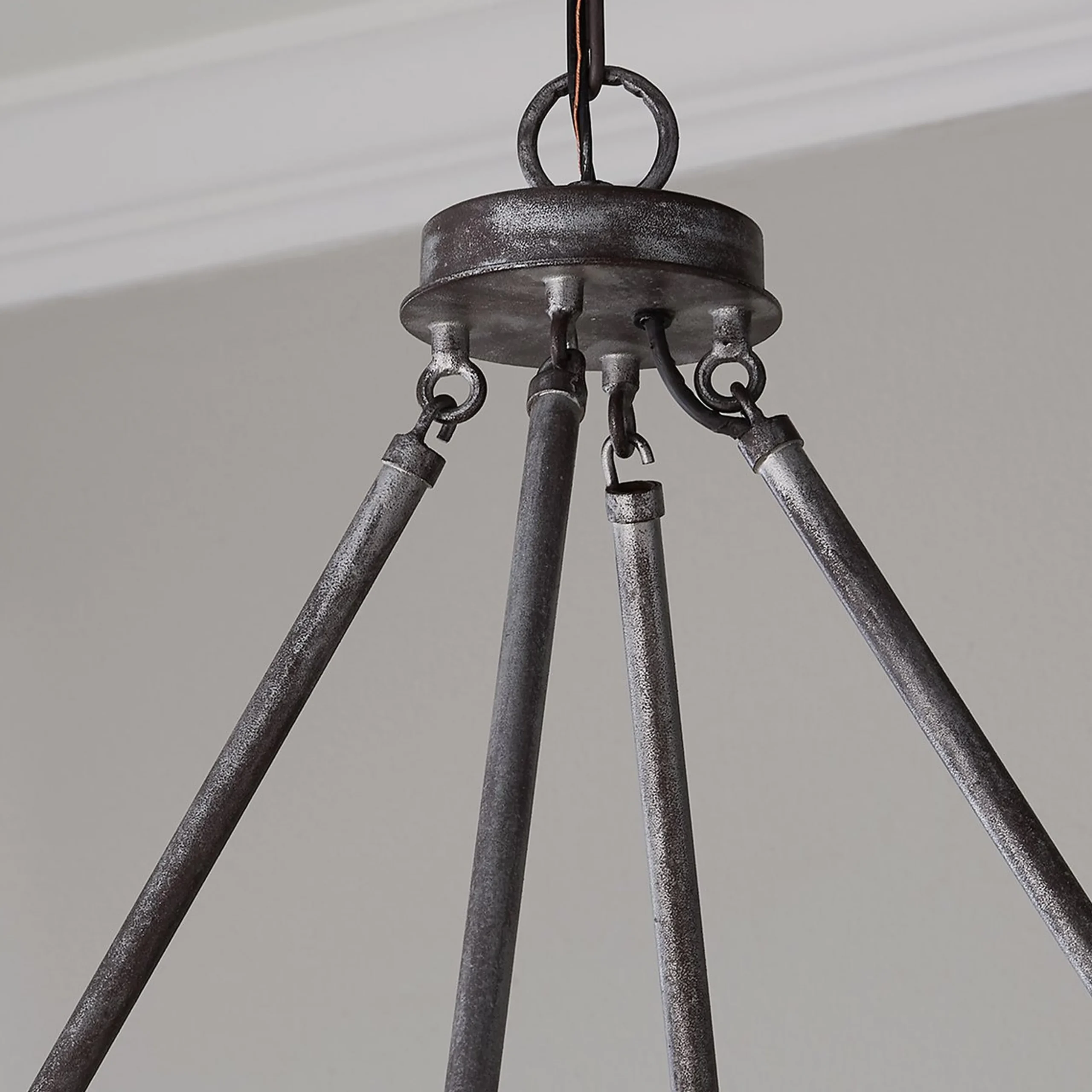 Industrial Farmhouse Ring Chandelier - 8 Light