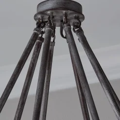 Industrial Farmhouse Ring Two-Tier Chandelier - 24 Light