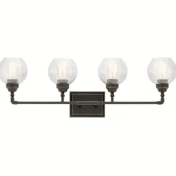Industrial Historic Globe Vanity Light - 4 Light