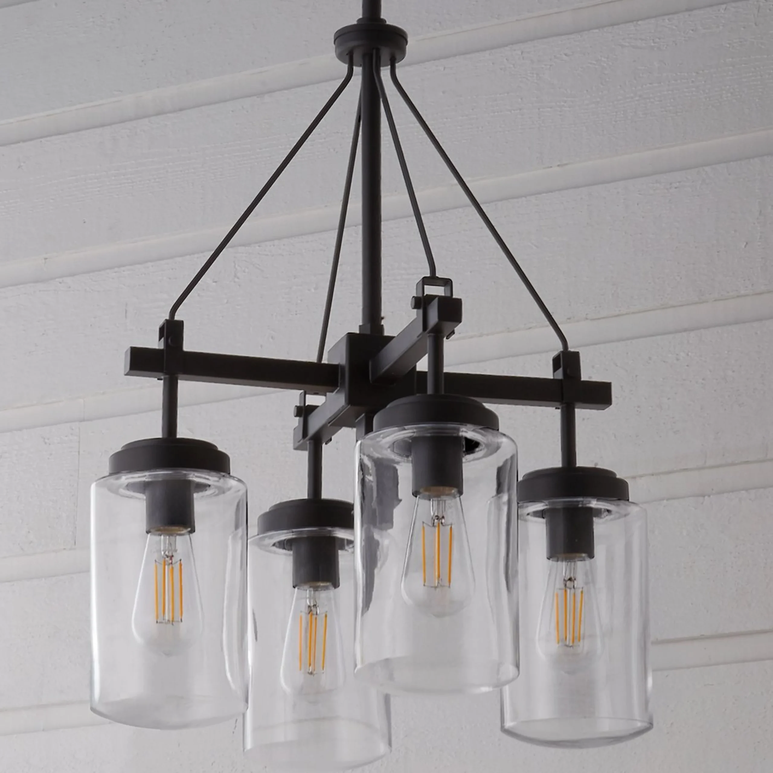Industrial Oasis Outdoor Chandelier - 4 Light