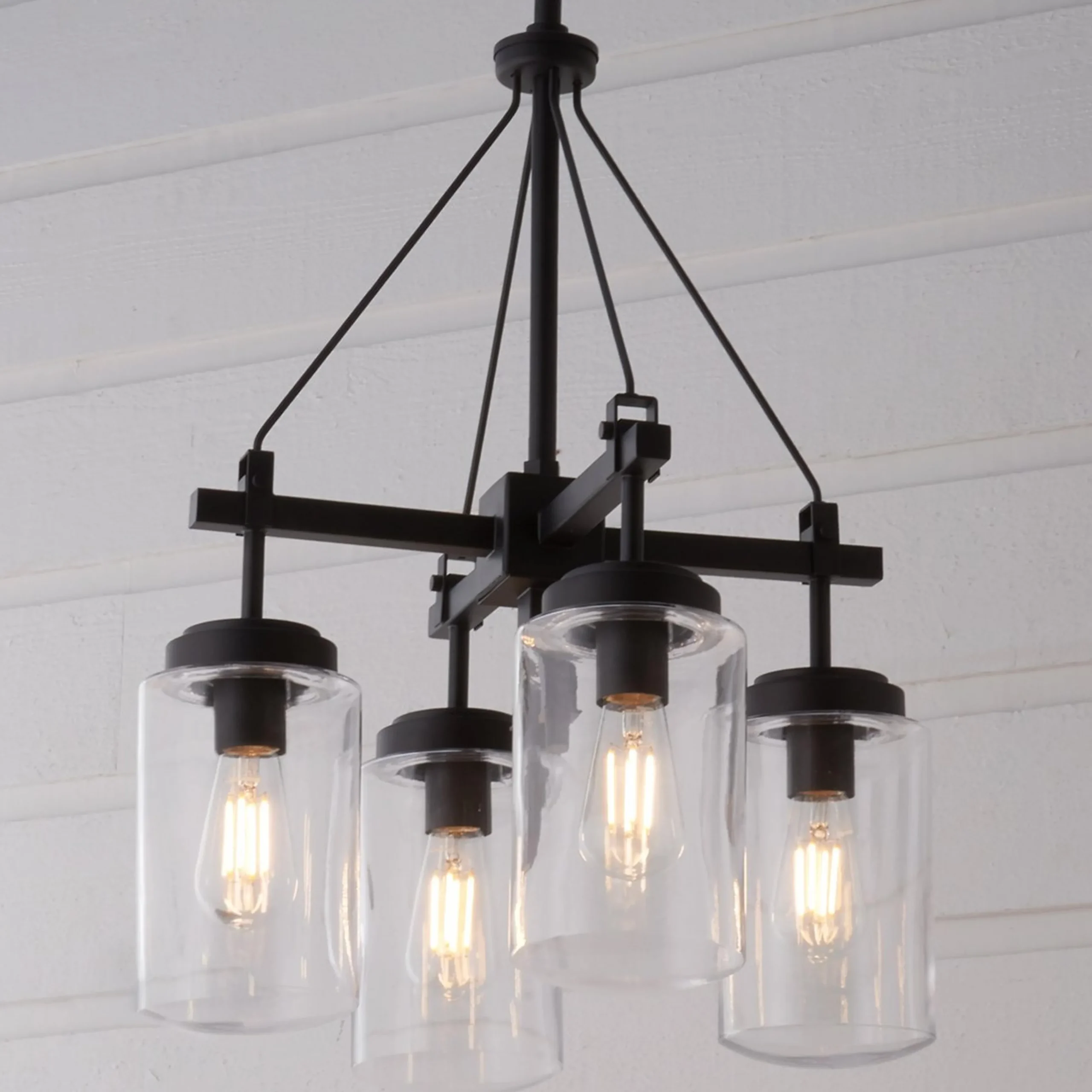 Industrial Oasis Outdoor Chandelier - 4 Light