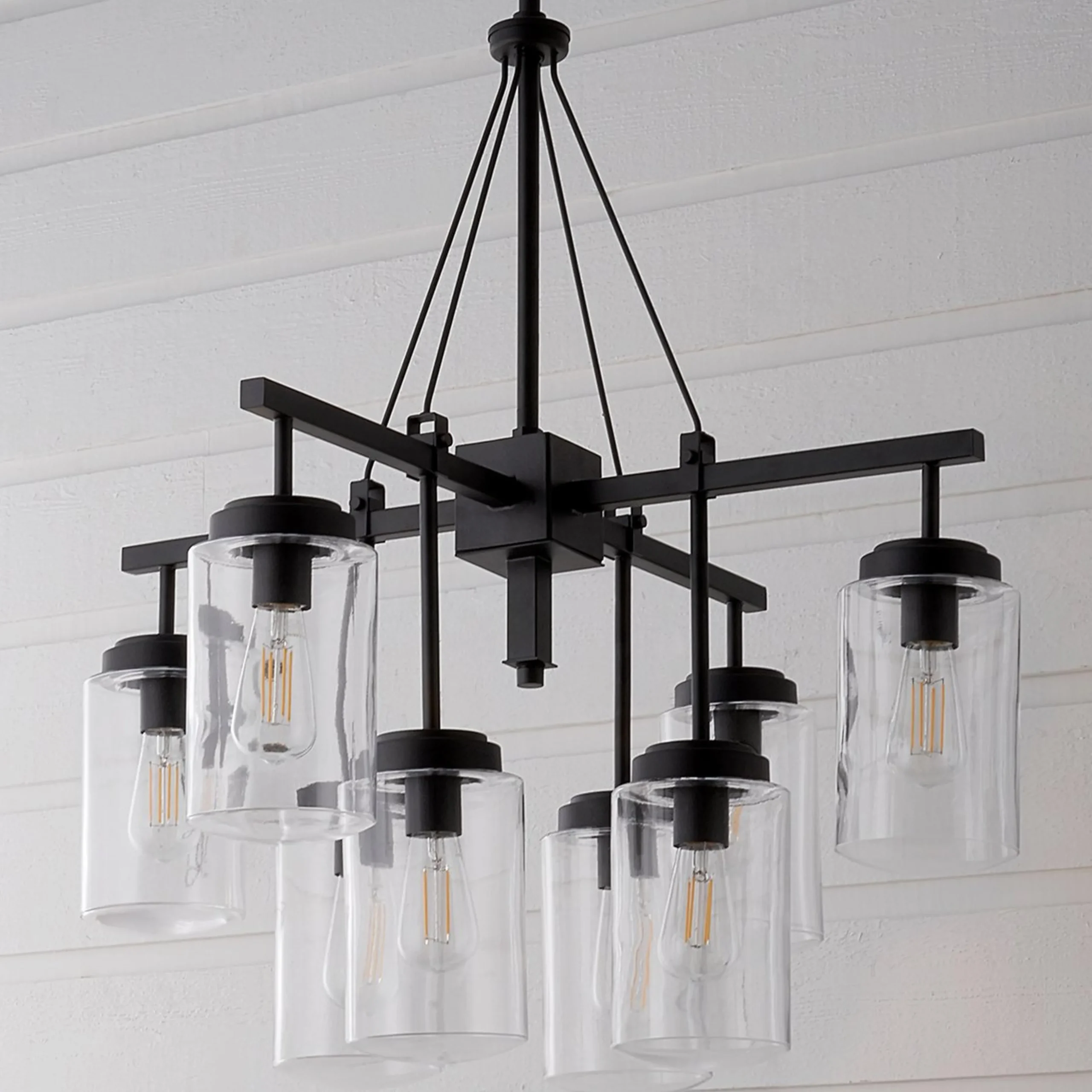 Industrial Oasis Outdoor Chandelier - 8 Light