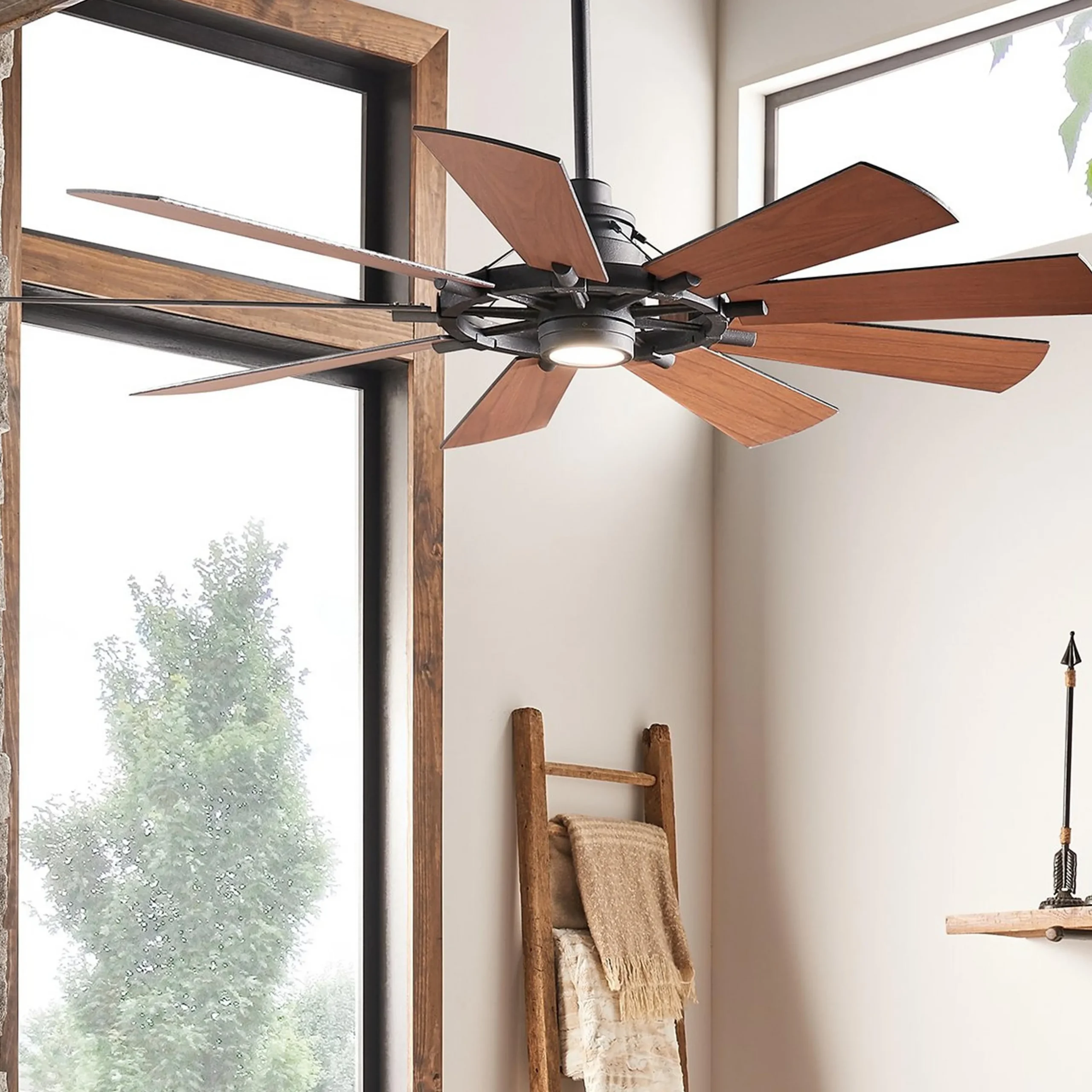 65" Industrial Spoke Ceiling Fan