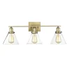 Industrial Triangle Shade Vanity Light - 3 Light