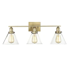 Industrial Triangle Shade Vanity Light - 3 Light