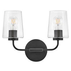 Jeida Clear Glass Vanity Light - 2 Light
