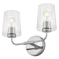 Jeida Clear Glass Vanity Light - 2 Light