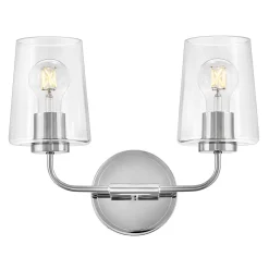 Jeida Clear Glass Vanity Light - 2 Light