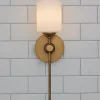 Jerdora Opal Glass Bath Sconce