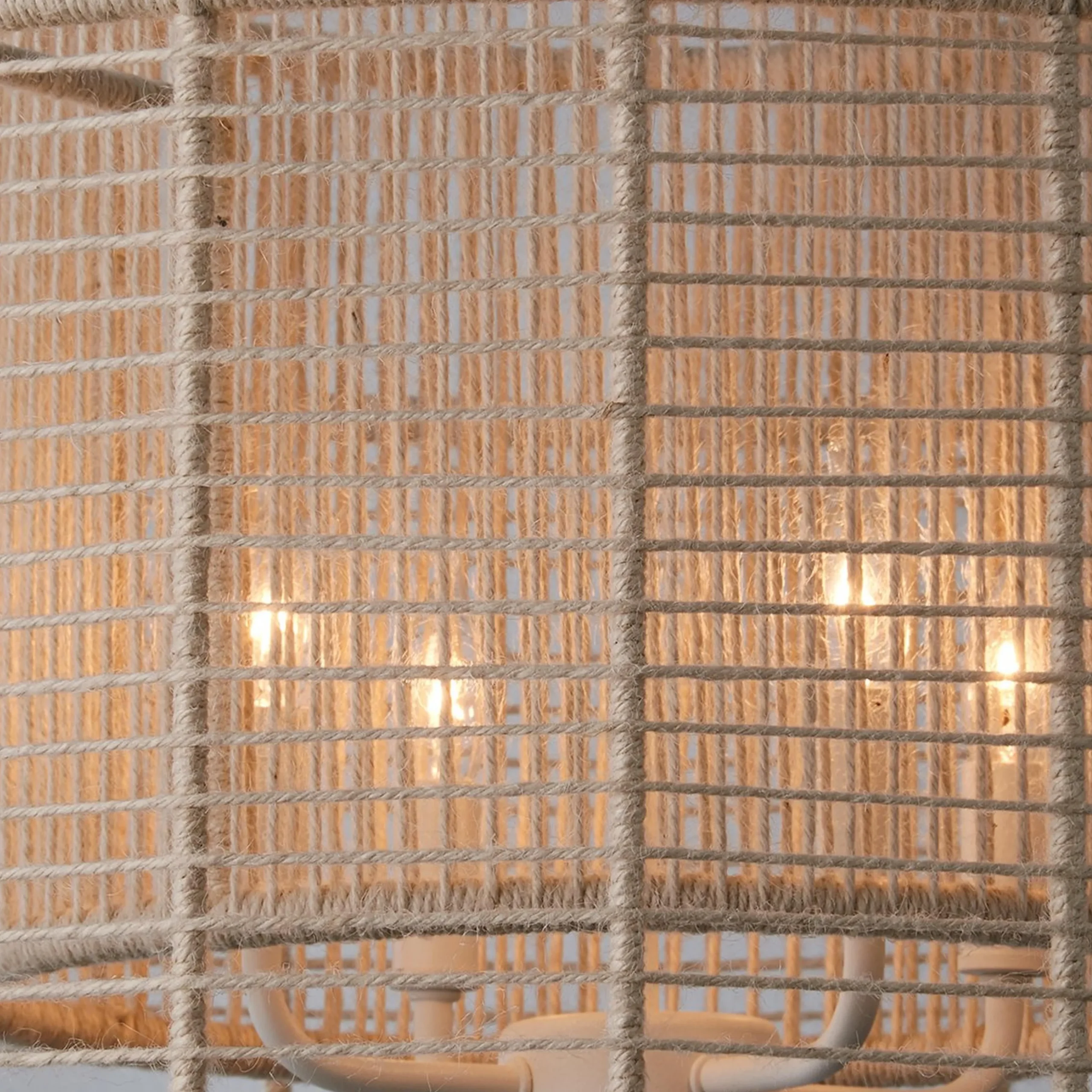 Jute Veil Chandelier - 4 Light