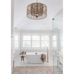 Jute Veil Chandelier - 8 Light